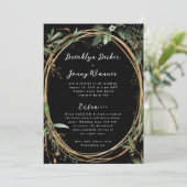 Invitation Premium Black Gold Eucalyptus Détails Retour Maria (Debout devant)