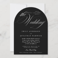 Premium Onyx Élégante calligraphie L'arc Mariage