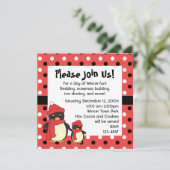 Invitation Prendre le petit pingouin pour une promenade (Debout devant)