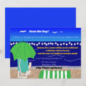 Invitation Prenez la mer pour la retraite (Devant / Derrière)