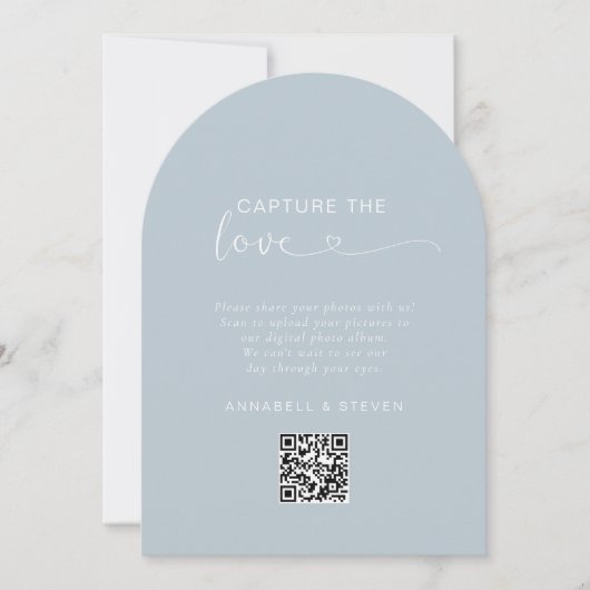 Invitation Prenez l'amour ! Photo, Heart-QR-Code, Mariage (Devant)