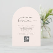 Invitation Prenez l'amour ! Photo, Heart-QR-Code, Mariage (Debout devant)