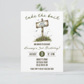 Invitation Prenez l'appât, pêche thème fête d'anniversaire (Debout devant)