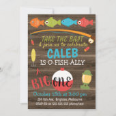 Invitation Prenez l'appât un grand un 1er anniversaire Invita (Devant)