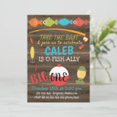 Invitation Prenez l'appât un grand un 1er anniversaire Invita (Debout devant)