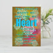 Invitation Prenez mon coeur (Debout devant)