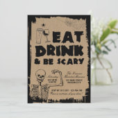 Invitation Prenez un verre et soyez effrayant Adulte Hallowee (Debout devant)