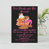 INVITATION PRENEZ UN VERRE ET SOYEZ PEUR HALLOWEEN PARTY (Debout devant)