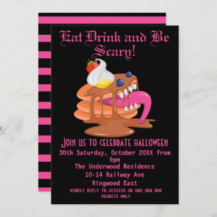 INVITATION PRENEZ UN VERRE ET SOYEZ PEUR HALLOWEEN PARTY