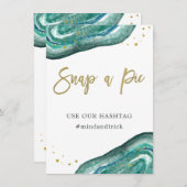 Invitation Prenez une photo | Enseigne de mariage géode sarce (Devant / Derrière)