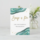 Invitation Prenez une photo | Enseigne de mariage géode sarce (Debout devant)