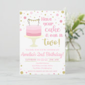 Invitation Prenez votre gâteau et mangez-le deux fois (Debout devant)