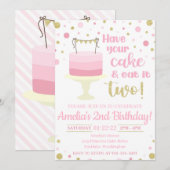 Invitation Prenez votre gâteau et mangez-le deux fois (Devant / Derrière)