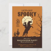 Invitation Prenons le cowboy à citrouille éffrayant (Devant)