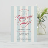 Invitation Prep Stripe Holiday Favorite Things Party (Debout devant)