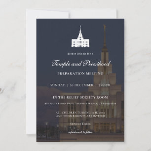Invitation Préparation au sacerdoce du temple de Saratoga Spr