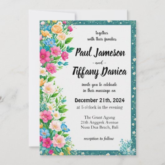 Invitation Préparation mariage simplifiée (Devant)