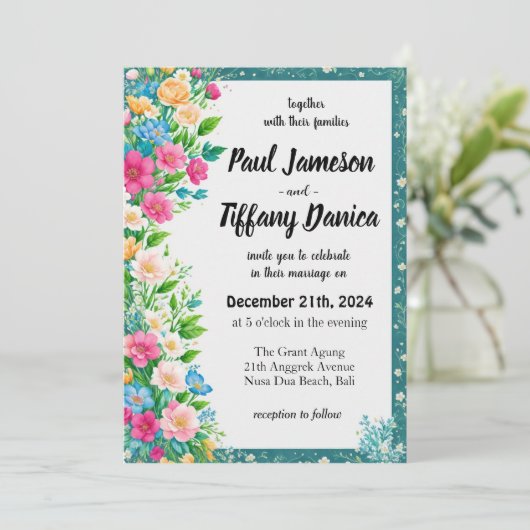 Invitation Préparation mariage simplifiée (Debout devant)