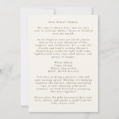 Invitation Préparer le Baby shower de nid (Dos)