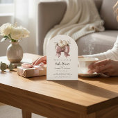 Invitation préparez le nid rose baby shower 