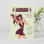 Invitation Préparez pour party l'invitation de Bachelorette (Debout devant)