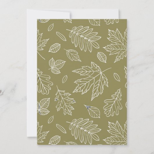 Invitation Préparez vos gros pantalons à la fête de Thanksgiv (Dos)