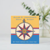 Invitation Préparez votre boussole pour un bon 50e anniversai (Debout devant)