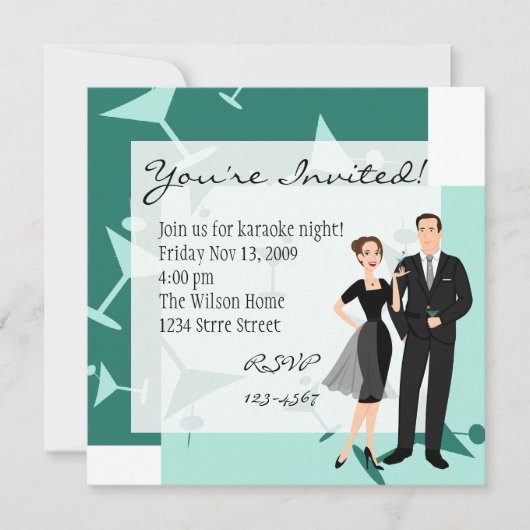 Invitation Préparez Votre Martinis ! (Devant)