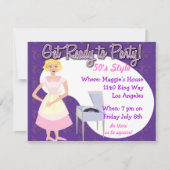 Invitation Préparez-vous à faire la fête ! (Devant)