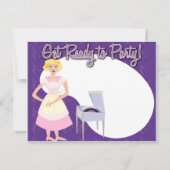 Invitation Préparez-vous à faire la fête ! (Dos)