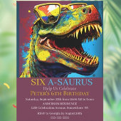 Invitation Préparez-vous à une fête d'anniversaire de Dinosau