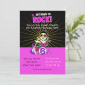 Invitation Préparez-vous au thème d'anniversaire Rock Child (Debout devant)