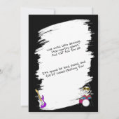 Invitation Préparez-vous au thème d'anniversaire Rock Child (Dos)