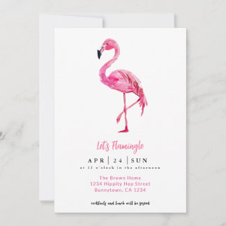 Invitation Préparons des Cocktails Flamingo Flamingle