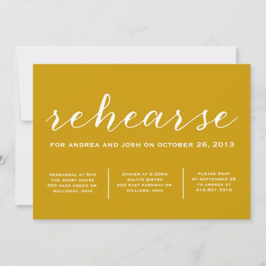 Invitation Préparons l'invitation de calligraphie (Devant)