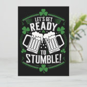 Invitation Préparons-nous à trébucher Drôle de St Patrick's D (Debout devant)