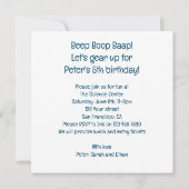 Invitation Préparons-nous pour l'anniversaire du robot, l'ann (Dos)