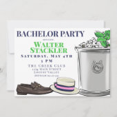 Invitation Preppy Bachelor Party Derby (Devant)