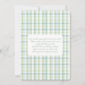Invitation Preppy Bear Baby shower garçon (Dos)