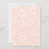 Invitation Preppy Beige Daisy Y2K Joyeux Fête du Visage Anniv (Dos)