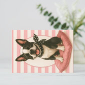 Invitation Preppy Boston Terrier (Debout devant)
