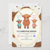 Invitation Preppy Bull or Heifer Gender Reveal Hoedown (Devant)