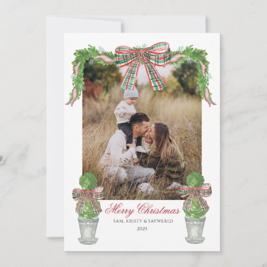 Invitation Preppy Christmas Card  (Devant)