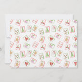 Invitation Preppy Christmas Mahjong | Monogram Photo Card (Dos)