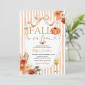 Invitation Preppy Citrouille Fall in Love Arch Engagement Par (Debout devant)