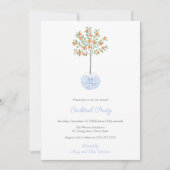 Invitation Preppy Citrus Ginger Jar Holidays Cocktail Party (Devant)