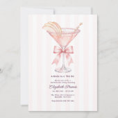 Invitation Preppy Coquette Une future mariée dans une soirée (Devant)