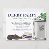 Invitation Preppy Derby Party Fashion Mint Julep (Devant)
