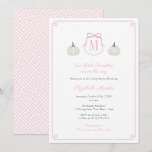 Invitation Preppy Deux Petits Citrouilles Sur Le Chemin Baby 