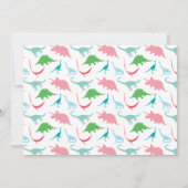 Invitation Preppy Dinosaur Silhouette Anniversaire Photo (Dos)